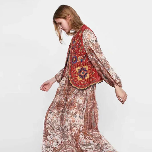 Boho velvet jacket for women