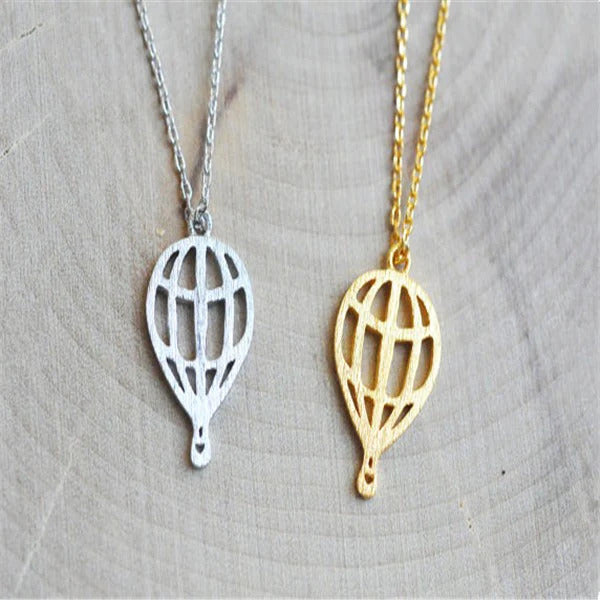 Air Balloon Gold Necklace Minimalist Necklace