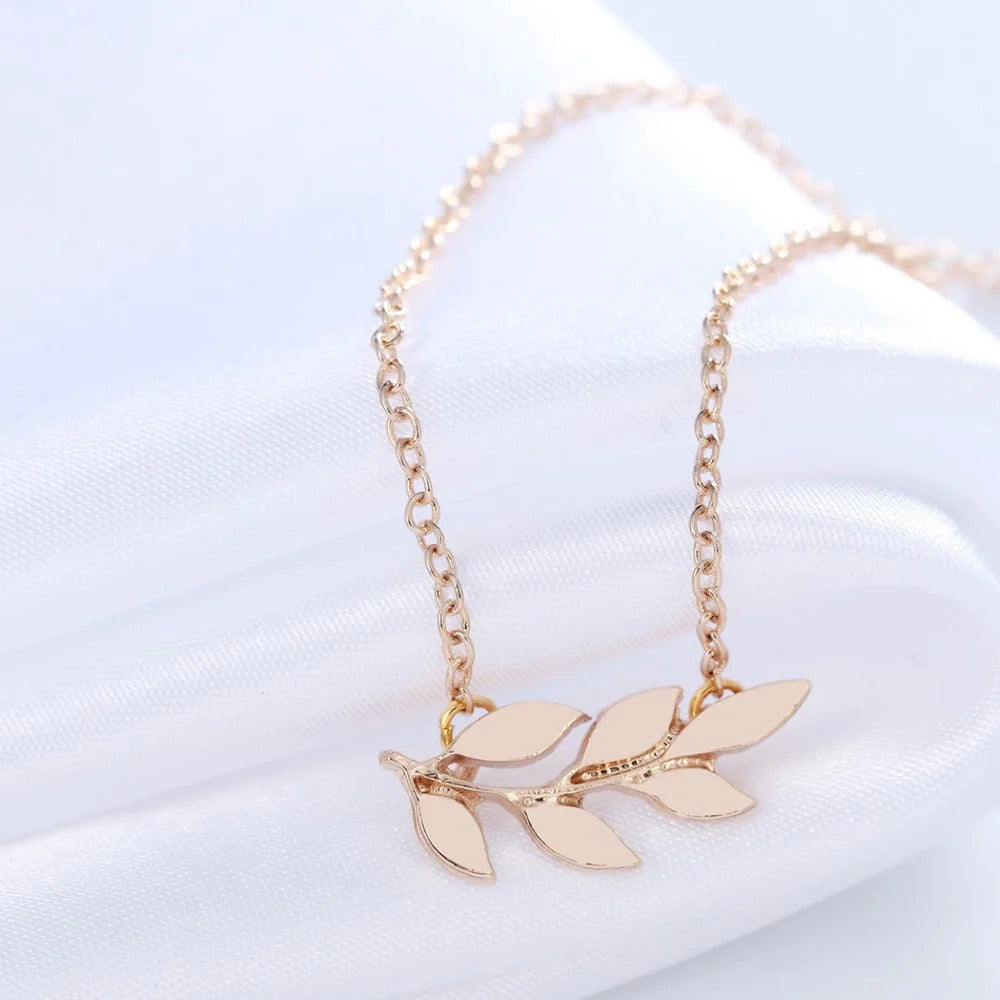 Olive Branch Gold Necklace