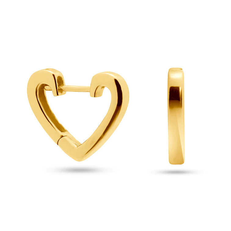 Heart Shaped Hoop Earrings