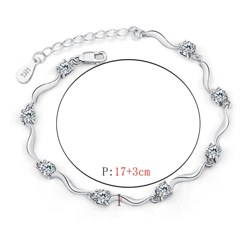White Gold plated women’s bracelet - Denoss