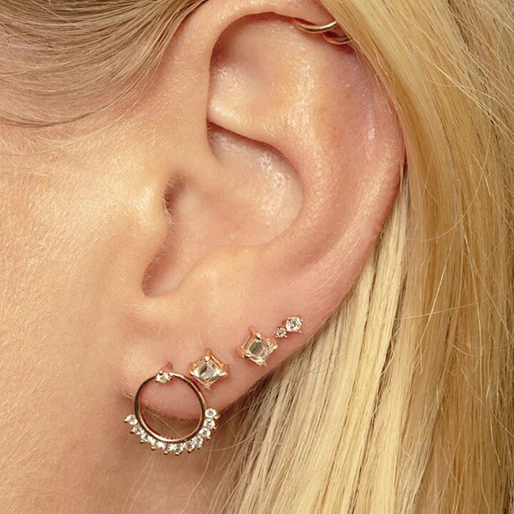 Delicate 1 Piece CZ Stud Earring
