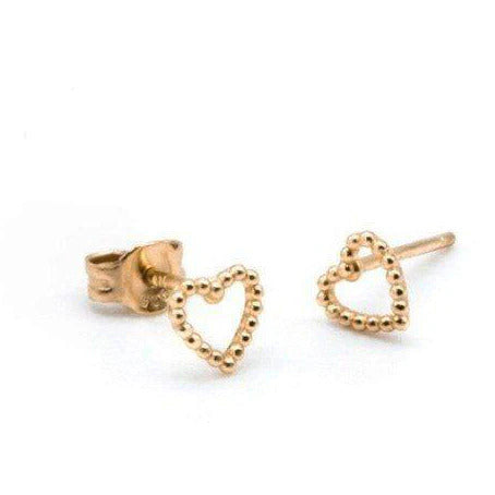 Minimalist Heart-shaped Stud Earrings
