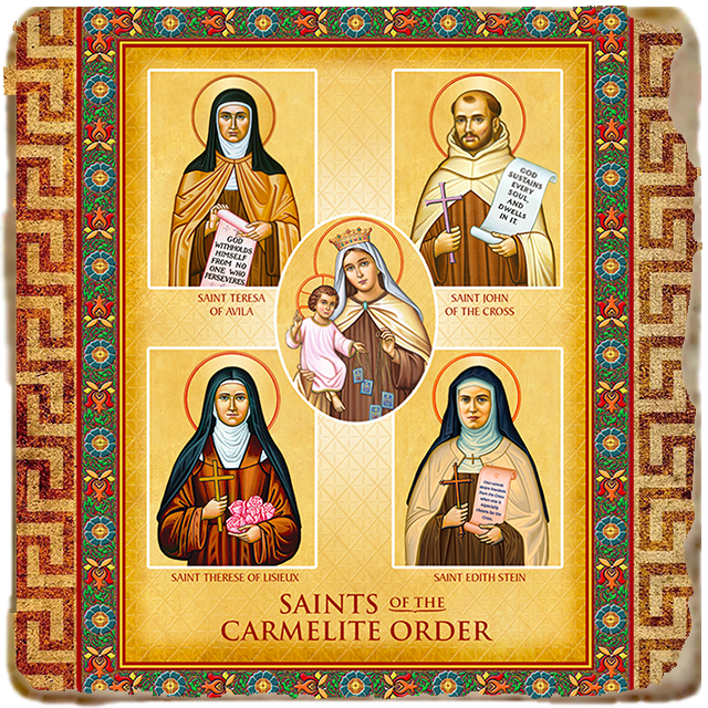Carmelite Saints Icon,Marble Icon,Handmade,Prayer gift,Christian Icon