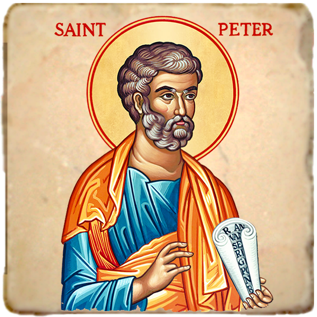 St.Peter Icon,Men Saints,Marble Icon,Handmade,Prayer gift,Christian Icon