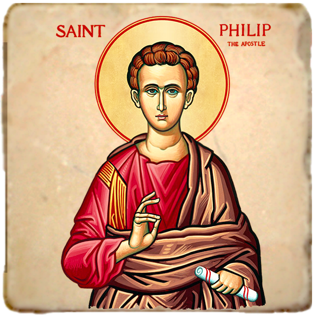 St.Philip Icon,Men Saints,Marble Icon,Handmade,Prayer gift,Christian Icon