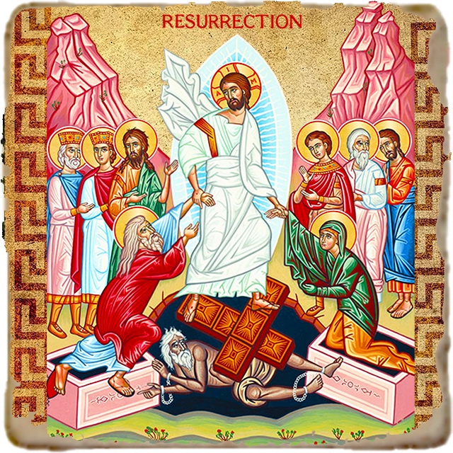 Resurrection Icon,Marble Icon,Handmade,Prayer gift,Christian Icon