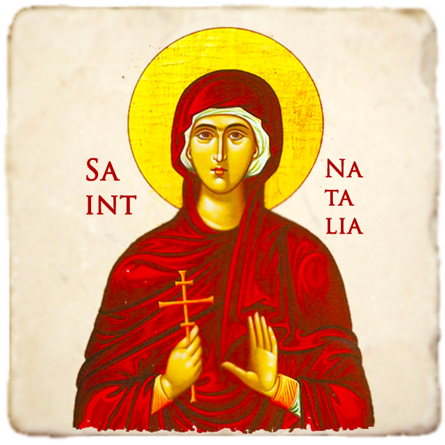 St.Nathalia Icon,Women Saint,Marble Icon,Handmade,Prayer gift,Christian Icon