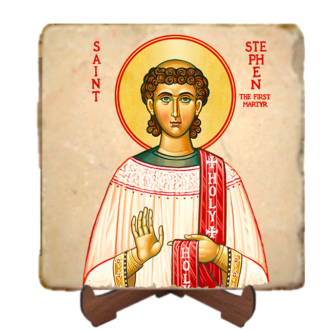 St.Stephen Icon,Men Saints,Marble Icon,Handmade,Prayer gift,Christian Icon