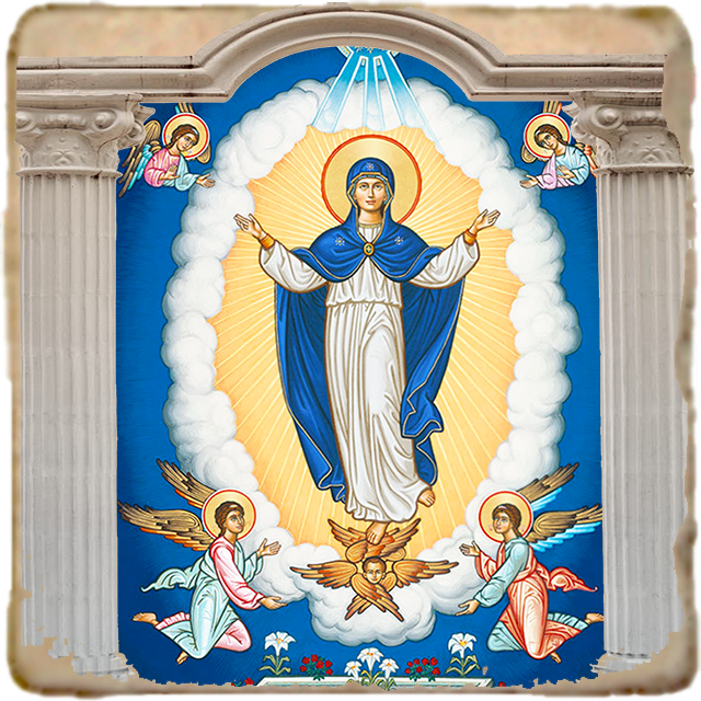 The Assumption of the Virgin Mary Icon,Marble Icon,Handmade,Prayer gift,Christian Icon
