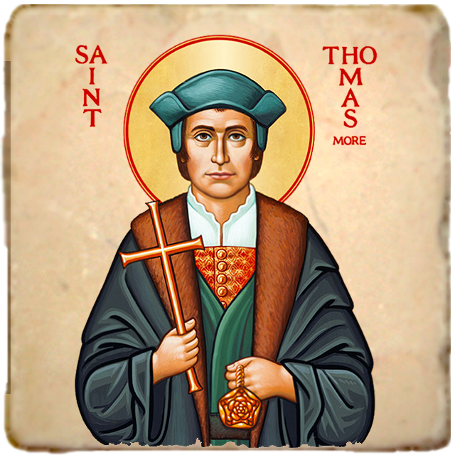 St.Thomas More Icon,Men Saints,Marble Icon,Handmade,Prayer gift,Christian Icon