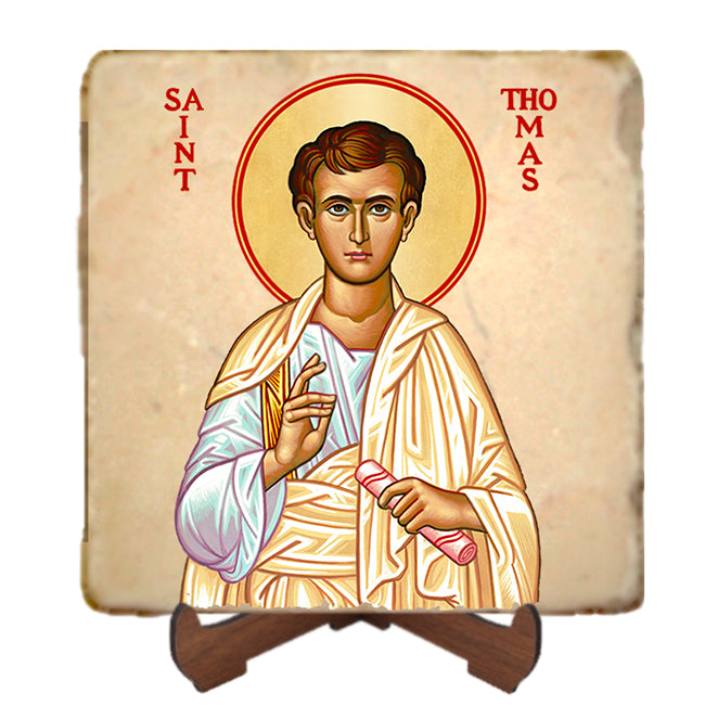 St.Thomas the Apostle Icon,Men Saints,Marble Icon,Handmade,Prayer gift,Christian Icon