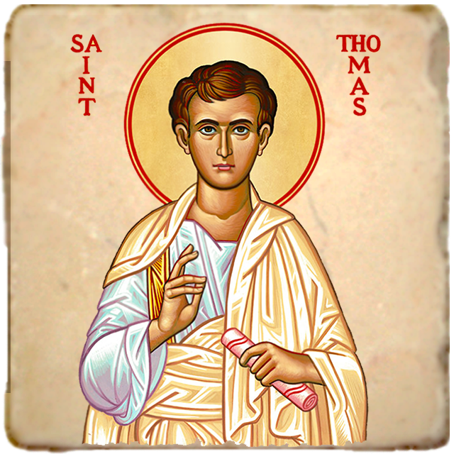 St.Thomas the Apostle Icon,Men Saints,Marble Icon,Handmade,Prayer gift,Christian Icon