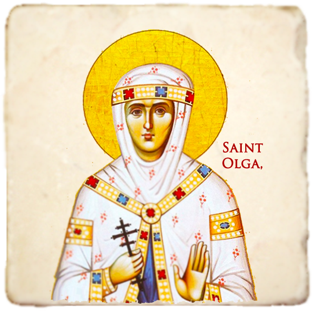 St.Olga Icon,Women Saint,Marble Icon,Handmade,Prayer gift,Christian Icon