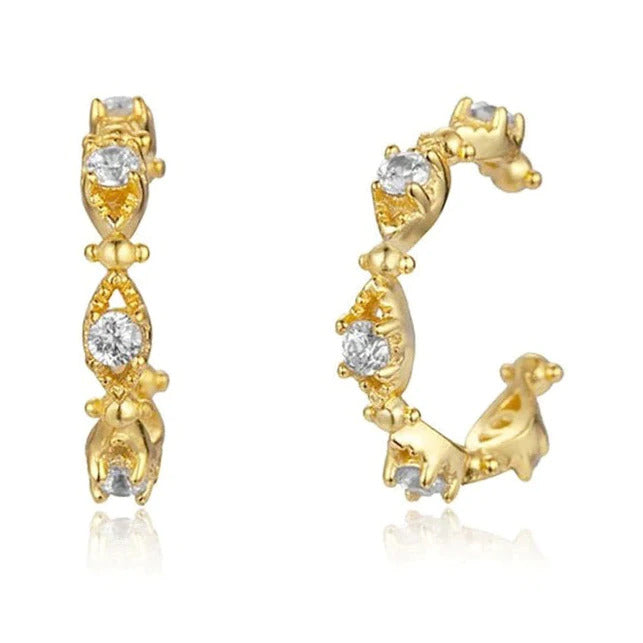 1 Piece Conch ear cuff earrings with zirconia and balls