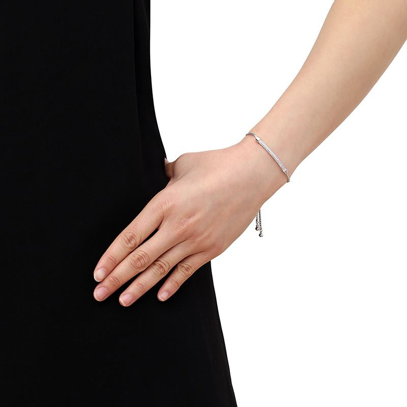Diamond Bar White Gold Bracelet