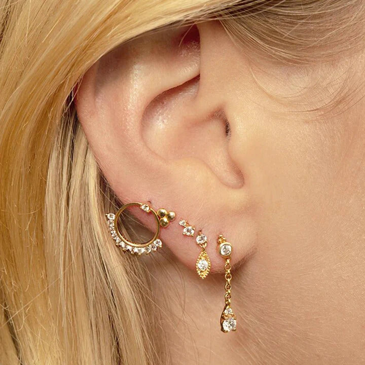 Delicate 1 Piece CZ Stud Earring
