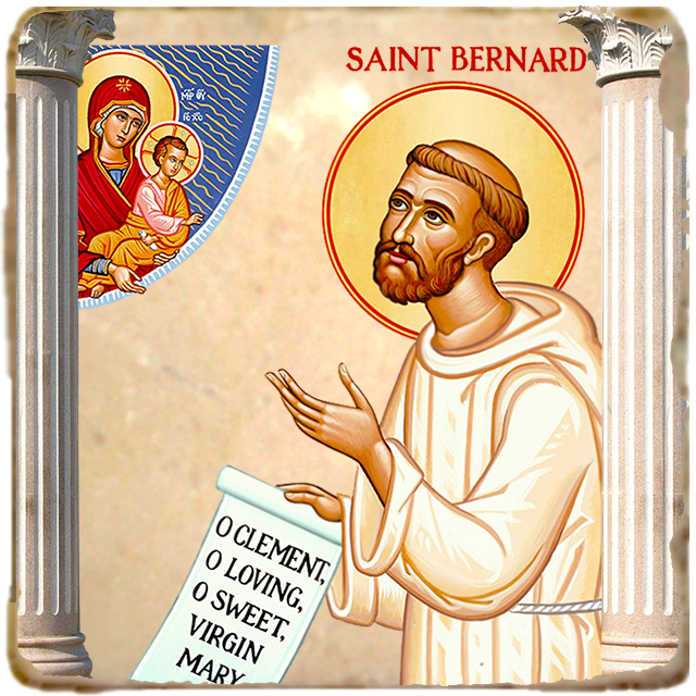 St.Bernard Icon,Men Saints,Marble Icon,Handmade,Prayer gift,Christian Icon