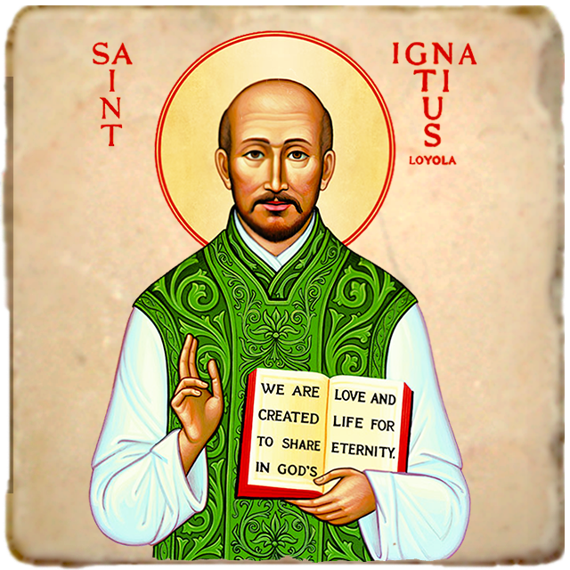 St.Ignatius Loyola Icon,Men Saints,Marble Icon,Handmade,Prayer gift,Christian Icon