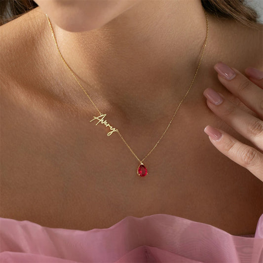 Custom Name Birthstone Necklace,Gift for Mothers