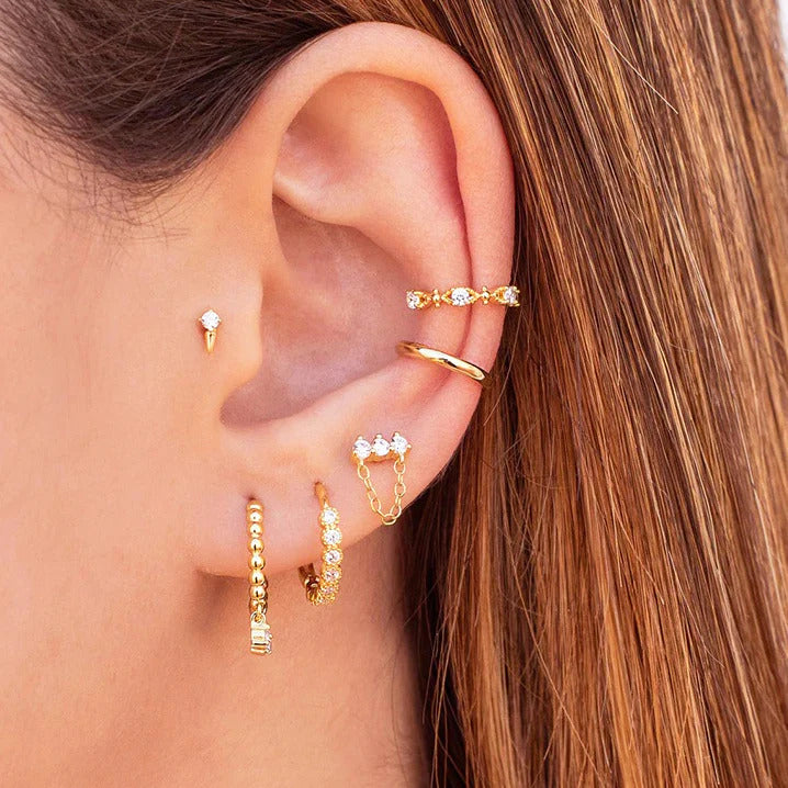 1 Piece Dainty & Tiny CZ Spike Stud Earrings