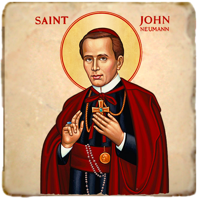 St.John Neumann Icon,Men Saints,Marble Icon,Handmade,Prayer gift,Christian Icon