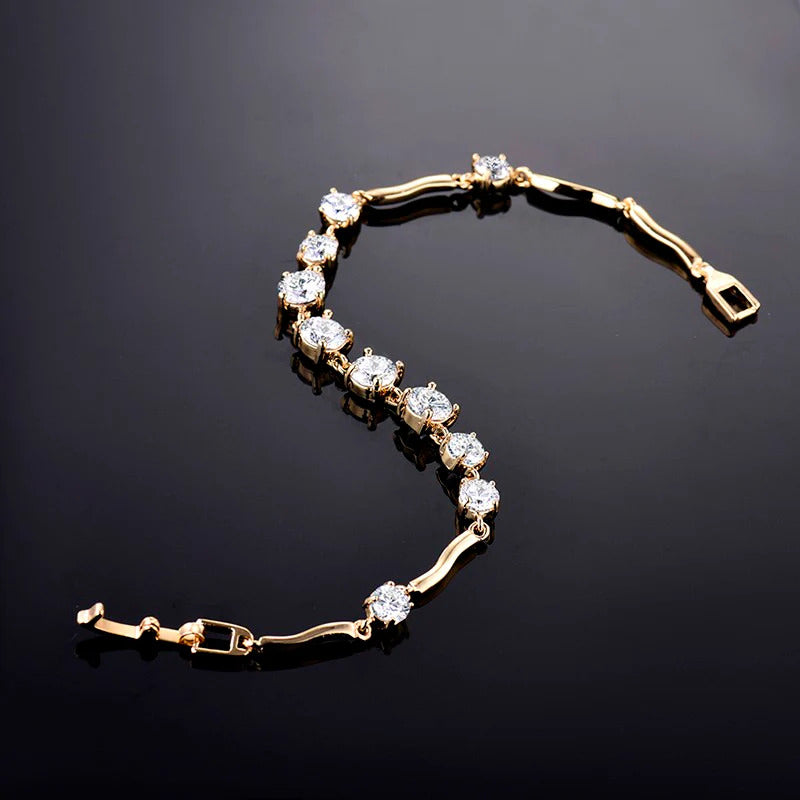 Elegant Bracelet with Zircon Stones