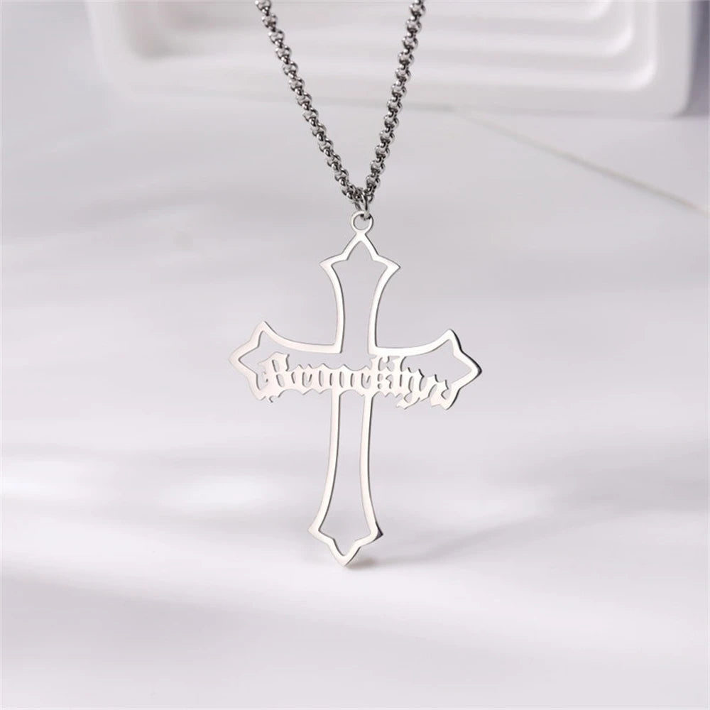 Personalised Cross Pendant Necklace