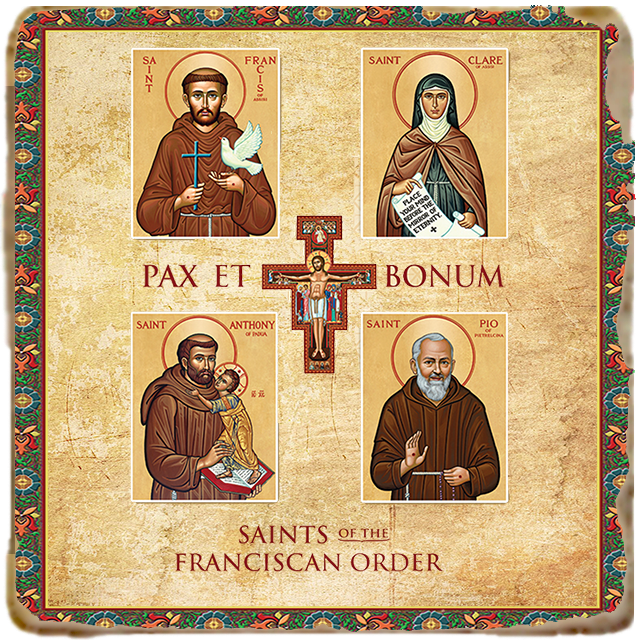 Saints of the Franciscan Order Icon,Men,Women Saints,Marble Icon,Handmade,Prayer gift,Christian Icon