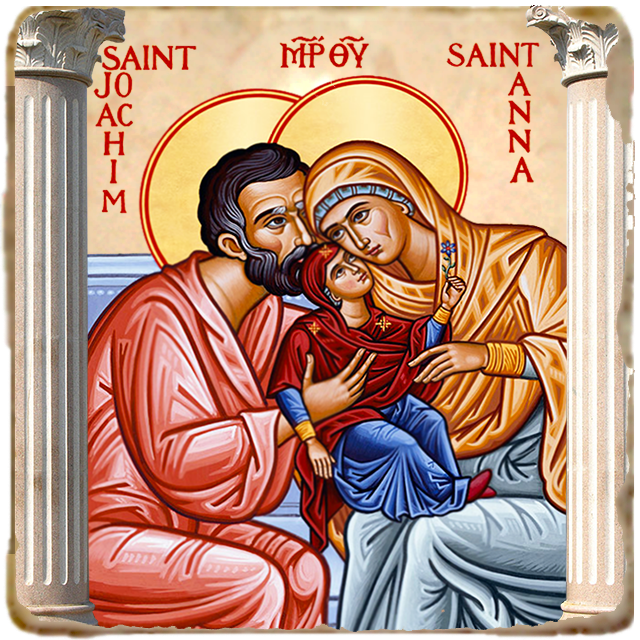 St. Joachim & Anna Icon,Men,Women Saints,Marble Icon,Handmade,Prayer gift,Christian Icon