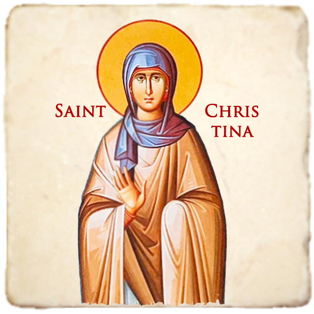 St.Christina Icon,Women Saint,Marble Icon,Handmade,Prayer gift,Christian Icon