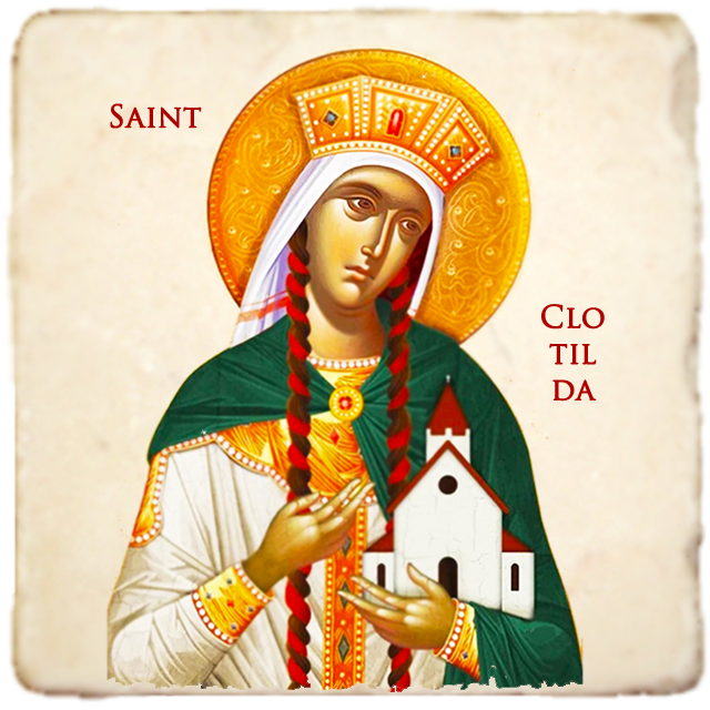 St.Clotilda Icon,Women Saint,Marble Icon,Handmade,Prayer gift,Christian Icon