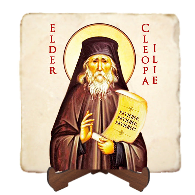 Elder Cleopa Ilie Orthodox Icon,Men Saints,Marble Icon,Handmade,Prayer gift,Christian Icon