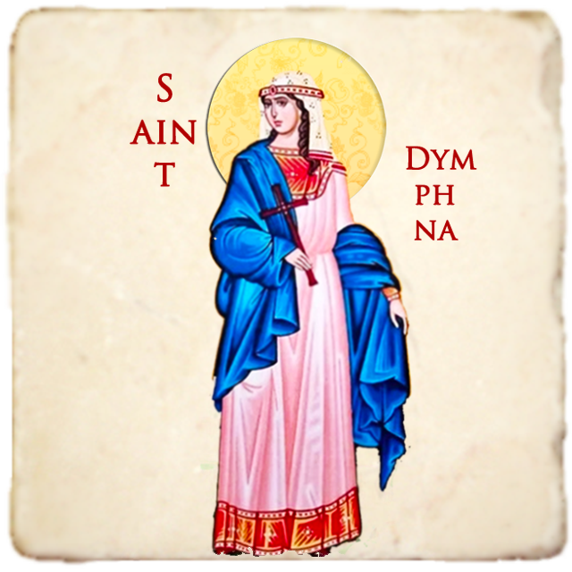 St.Dymphna Icon,Women Saint,Marble Icon,Handmade,Prayer gift,Christian Icon