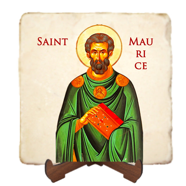 St.Maurice Icon,Men Saints,Marble Icon,Handmade,Prayer gift,Christian Icon