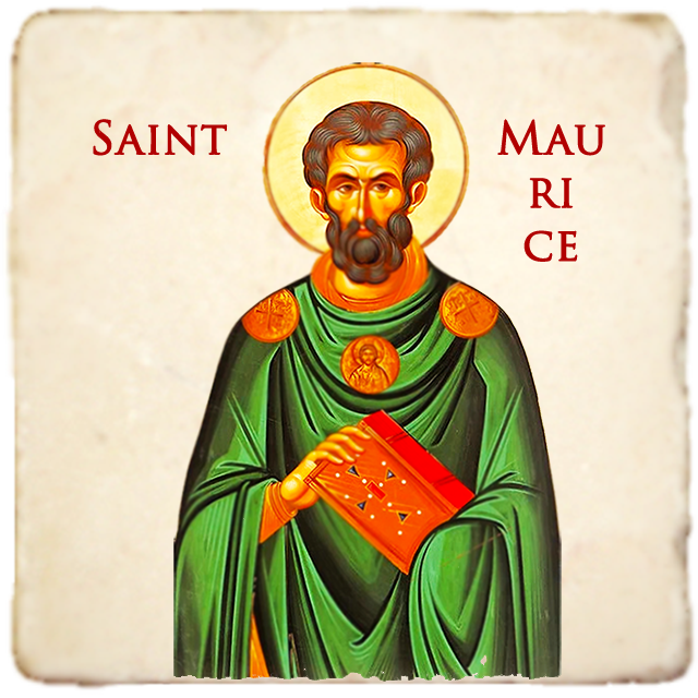St.Maurice Icon,Men Saints,Marble Icon,Handmade,Prayer gift,Christian Icon