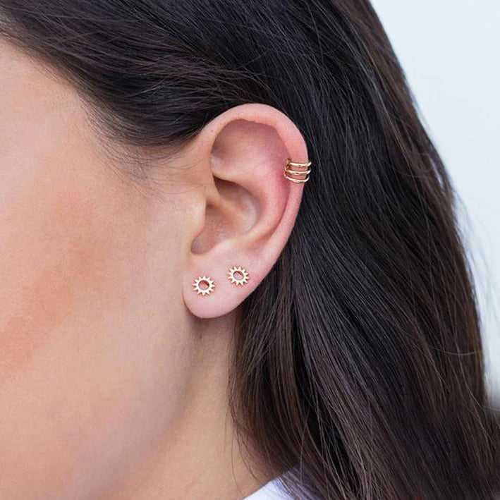 1 Piece Dainty & Minimalist Sun Stud Earrings