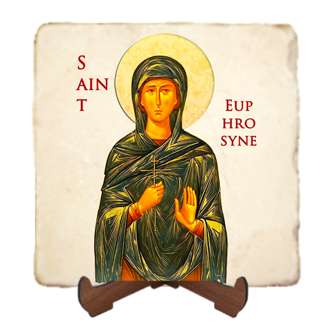 St.Euphrosene Icon,Women Saint,Marble Icon,Handmade,Prayer gift,Christian Icon