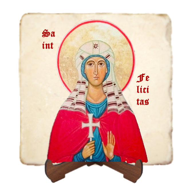St.Felicita Icon,Women Saint,Marble Icon,Handmade,Prayer gift,Christian Icon