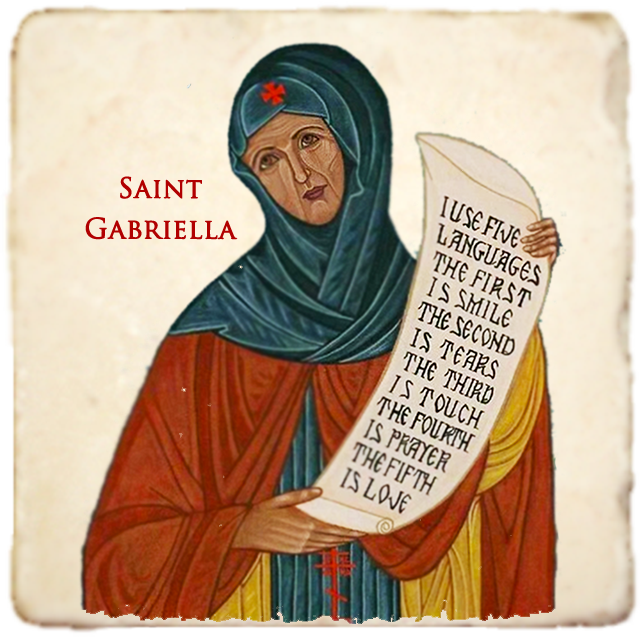 St.Gabriella Icon,Women Saint,Marble Icon,Handmade,Prayer gift,Christian Icon