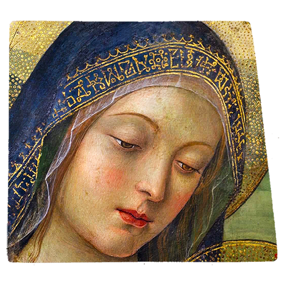 Madonna della Pace,Fresco on Antique Marble