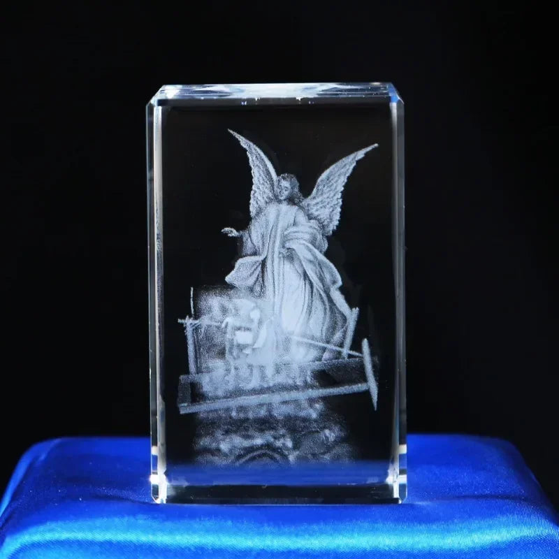 Angel 3D Crystal Laser Engrave Religious gift,Home Decor