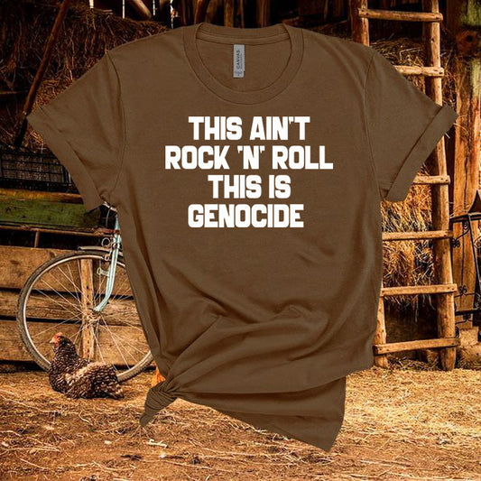 lyric T shirt,This Ain't Rock n Roll, this is Genocide T Shirt