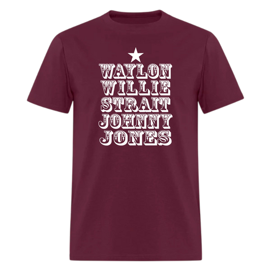 Waylon,Willie Strait,Johnny, Jones,Country Music Tshirt - Denoss