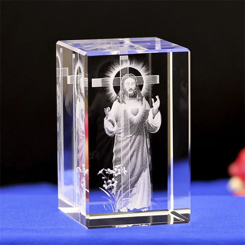 Cross Christ Crystal Laser Engrave Religious gift,Home Decor