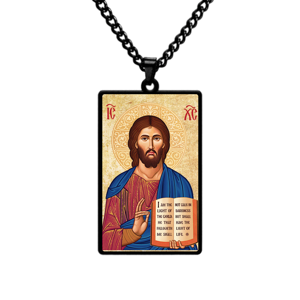 Cretan-Style Christ the Teacher,Christian necklace,Priest necklace,Christ necklace,Gift necklace
