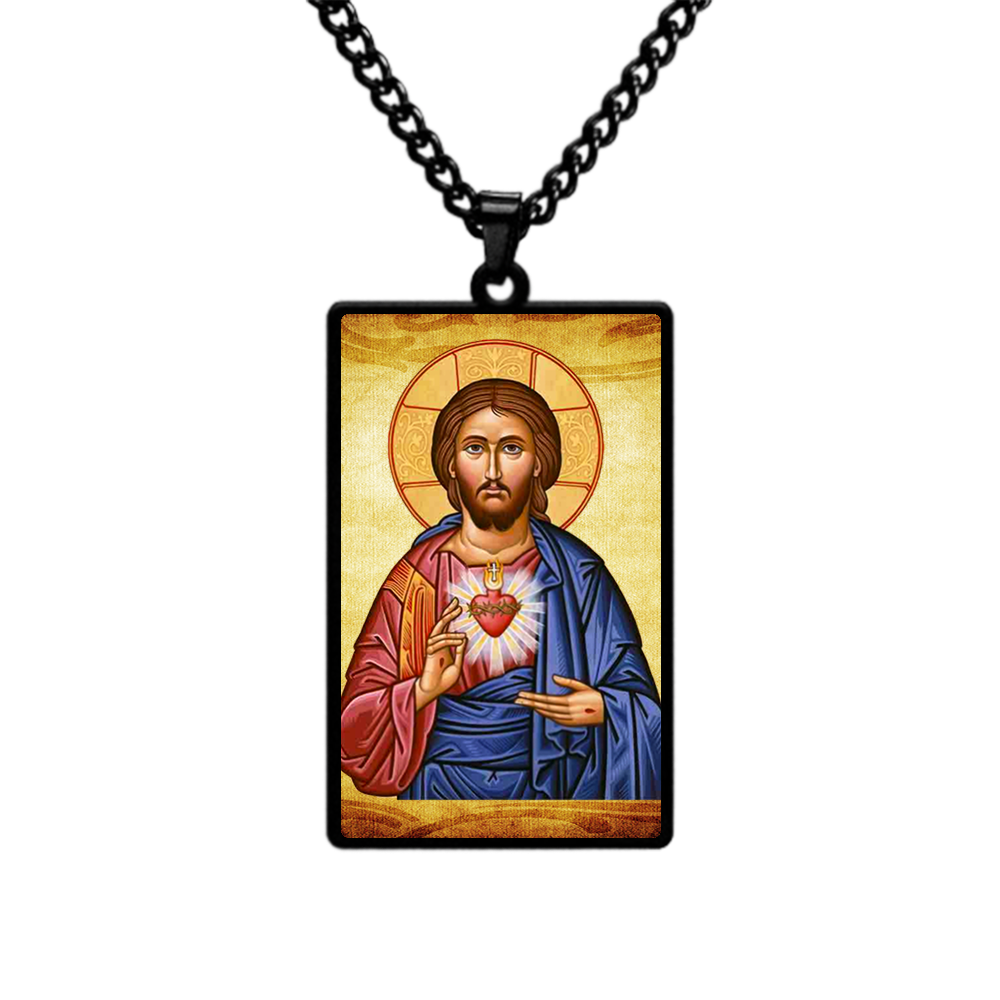 Sacred Heart,Christian necklace,Priest necklace,Christ necklace,Gift necklace