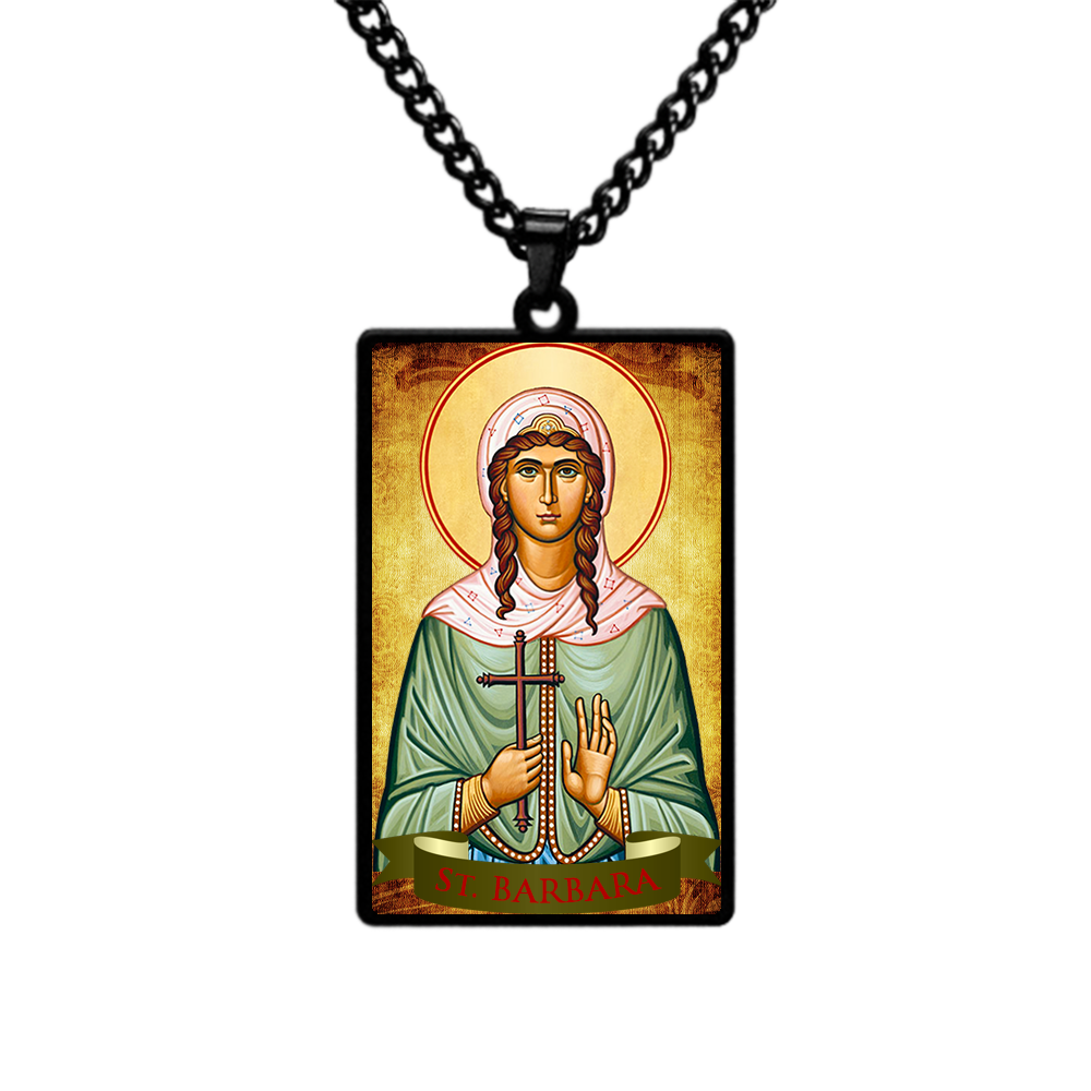 St. Barbara,Christian necklace,Priest necklace,Saints necklace,Gift necklace