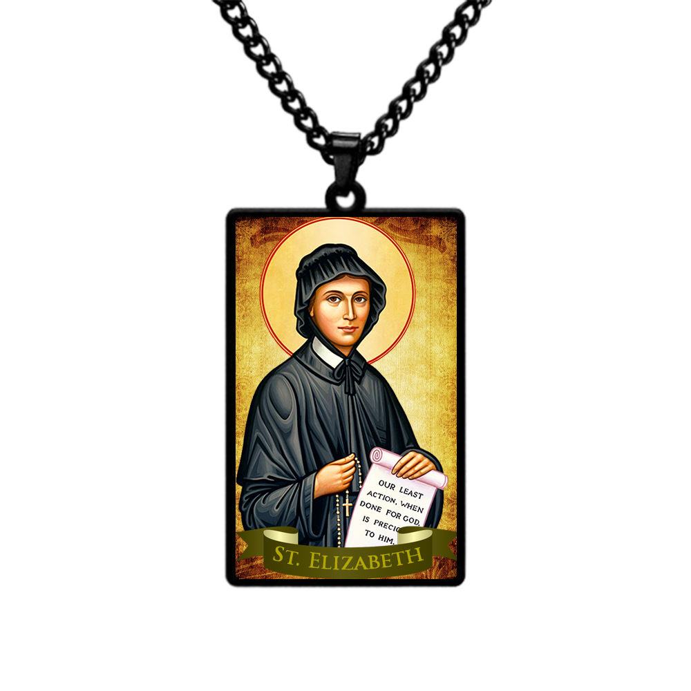 St.Elizabeth Seton,Christian necklace,Priest necklace,Saints necklace,Gift necklace