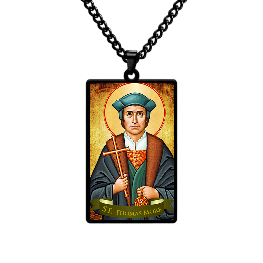 St.Thomas More,Christian necklace,Priest necklace,Saints necklace,Gift necklace